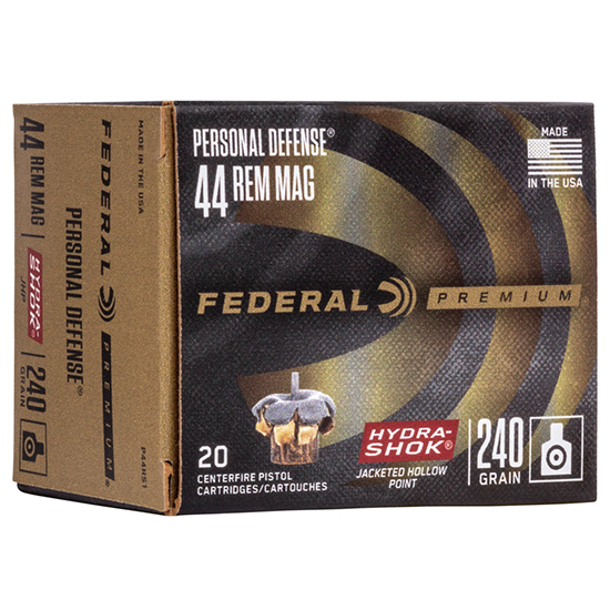 FED PREMIUM 44MAG 240GR HYDRA SHOK JHP 20/25 - Ammunition